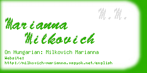 marianna milkovich business card
